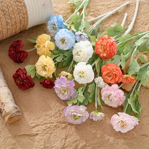Fleurs artificielles CallaFloral en polyester, branche unique de camélia, décoration intérieure, bouquet de mariage, rose, blanc, rouge, jaune - Product Image 1