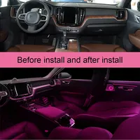 Kit d'éclairage d'ambiance cristallin RGB pour Volvo XC60 S60 2015-2025, panneau LED intérieur, mise à niveau LED, contrôle par application, style OEM