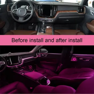 Kit d'éclairage d'ambiance cristallin RGB pour <span class=keywords><strong>Volvo</strong></span> <span class=keywords><strong>XC60</strong></span> S60 2015-2025, panneau <span class=keywords><strong>LED</strong></span> intérieur, mise à niveau <span class=keywords><strong>LED</strong></span>, contrôle par application, style OEM - Product Image 3