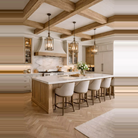 Ensembles complets de meubles de cuisine en bois massif Vermont New Fashion, designs modernes, pour appartement