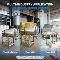 Mélangeur à ruban horizontal en acier inoxydable homologué CE ISO avec moteur à courant continu et boîte de vitesses pour le mélange de poudres alimentaires et chimiques, fabricant OEM
