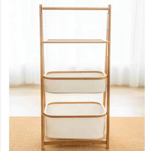 Panier à linge sale pliable en bambou, panier de rangement pour vêtements sales, empilable - Product Image 4