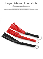 Jouets coquins exotiques : Petites fouettes en cuir à pompons dispersés pour fétichisme, fessées, BDSM, bondage, fouet de dressage et jeux pour adultes