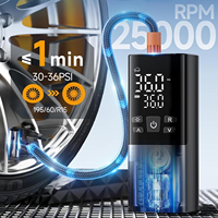 Mini compresseur d'air de voiture rechargeable portable électrique sans fil pompe gonfleur de pneu numérique en aluminium pour voiture moto
