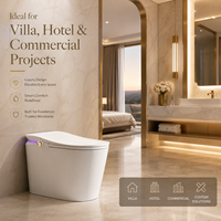 WC intelligent monobloc en céramique carrée avec bidet intégré, chasse d'eau automatique et télécommande, pour hôtels, maisons et projets – Vente en gros usine
