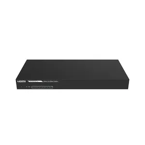 1x8 HDMI2.0b pemisah HDBaseT, dengan 1x HDMI melingkar keluar, mendukung RS232, POC, IR, HDR, EDID 4k hdmi Splitter 3d