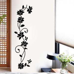 Nouveaux autocollants muraux décoratifs à motif floral créatif pour porte, autocollants muraux amovibles pour fond de salon - Product Image 3