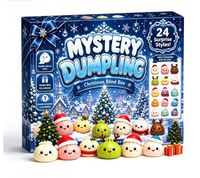 Calendrier de l'Avent 24 Jours : Boîte Mystère de Jouets Anti-Stress en TPR, Simulation de Boulettes de Noël Mignonnes, Plusieurs Styles