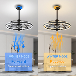 24'' Energy Saving Downrod <b>Ceiling</b> Fan with <b>Light</b> 3000K-6500K Stepless Dimmable LED Fandelier for Bedroom Home <b>office</b> - Product Image 6