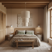 Lámpara Colgante de Pared Hecha a Mano, Estilo Bohemia, Macramé, Tejida en Poliéster, Ecológica, para Decoración de Interiores del Hogar
