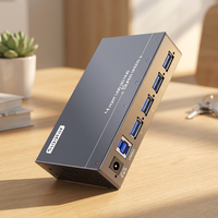 Hub USB industriel alimenté, 4 ports USB 3.0, hub de charge et de synchronisation avec protection contre les surintensités