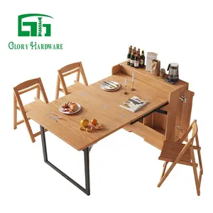 Juego de mesa de comedor moderno al por mayor de fábrica mesa de comedor con sillas mesa de comedor plegable de madera