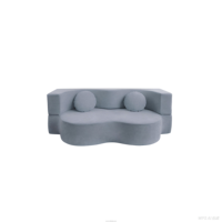 Canapé-lit pliable capitonné en éponge pour salon, idéal pour appartements et hôtels