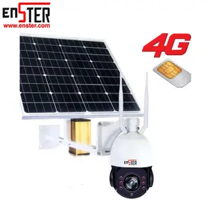 Caméra de vidéosurveillance à panneau d'alimentation solaire, Cctv HD 1080P, 3G/4G Lte, sans fil, avec panneau solaire
