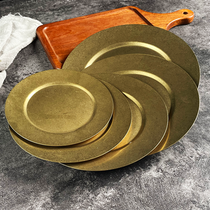 ヴィンテージスタイルのステンレス鋼プレート、多目的韓国風食卓トレイ - Product Image 3