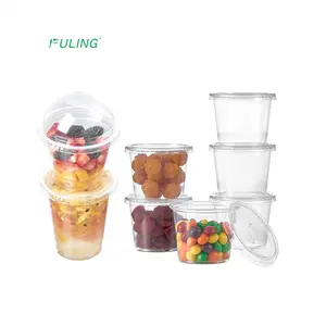 Tasse à usage unique en plastique pp/pet/pla, avec couvercle, logo personnalisé, gobelet à thé, à bulles, boba
