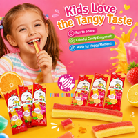 Gomitas Agridulces Personalizadas al por Mayor, con Sabor a Frutas, Rellenas de Mermelada en Polvo, Dulces de Goma Suave para Niños