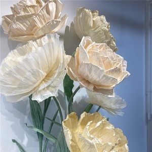 Fleurs artificielles géantes LUYI en papier fait main, pavot et <span class=keywords><strong>iris</strong></span> en organza de soie pour mariage, fête, fête des mères, Noël - Product Image 3