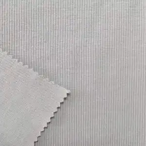 China fábrica fornecedor sólido personalizado algodão spandex material spun revestimento de poliéster 2x2 tecido malha para venda