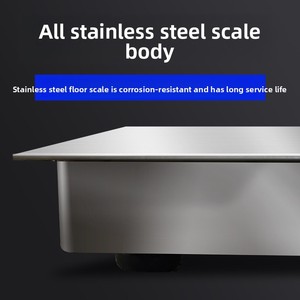304 All Stainless Steel <strong>High</strong> <strong>Precision</strong> 1-3 Ton Small Thick Industrial Floor <strong>Scale</strong> LCD Display Anti-corrosion Electronic <strong>Scale</strong> - Product Image 3