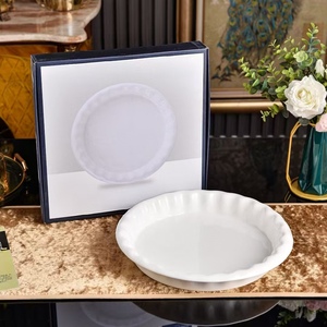 White Ceramic Tableware <b>Set</b> Multi Shape Porcelain <b>Serving</b> Plates Bowls With Handle for Home Kitchen Restaurant Dinner Service - Product Image 2