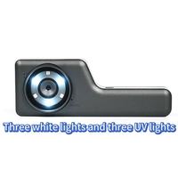 Handheld LED Magnifier 2.4-Inch Glass Lens 7X/12X/19X Magnification 6 LED Lights Students Educational Use