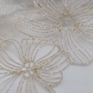 Brilhante Lurex Glitter <span class=keywords><strong>Tulle</strong></span> Mesh Lace Leve Tecido Lantejoula para Vestidos e Roupas Renda Bordada para Têxteis Domésticos - Product Image 4