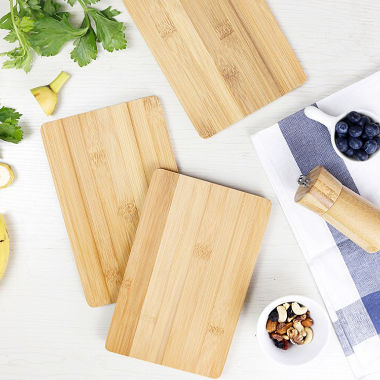 Wholesale Small Size Portable Natural Bamboo Kitchenware Cutting Board Set of 3 Pieces