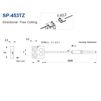 Sonde d'inspection à fibre optique de type plaque à réflexion directe pour FU-52TZ, fabriquée en Chine par un fabricant de capteurs