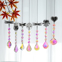 Cristal papillon libellule abeille arbre attrape-soleil arc-en-ciel fabricant suspendu pour fenêtre