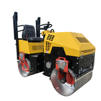 Compacteur routier vibrant hydraulique 3 tonnes à double tambour, compacteur de sol à double tambour essence/diesel