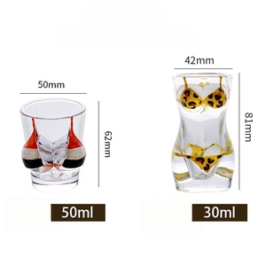Verre à shot bikini amusant 50ml & 30ml – Mini-gobelet créatif avec design soutien-gorge et <span class=keywords><strong>culotte</strong></span> pour bar, fête et cadeau - Product Image 6