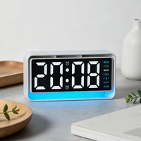 Réveil numérique intelligent de bureau avec horloge et date, veilleuse LED OEM/ODM
