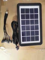 Chargeur de Téléphone Solaire 3W 6V, Panneau Solaire Portable avec Charge Directe USB pour Téléphone Mobile