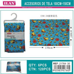 Accessorio in tessuto Ilan 100 cm x 150 cm con stampa ape blu per lavori artigianali - Product Image 3