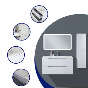 Gabinete moderno con bisagra ajustable, gabinete de pared para baño, tocador de baño con cajón - Product Image 6