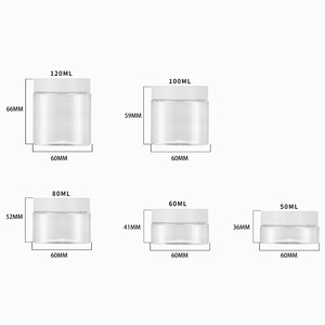 Transparent Pet Cream <b>Jar</b> 60mm Diameter Round Cosmetic Container For Face Cream 60ml Capacity HC-036 - Product Image 4