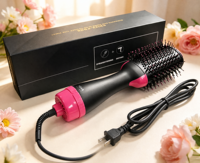 Brosse soufflante et lissante portable pliable USB 110-240V avec brosse coiffante et volumisante