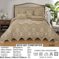 Parure de lit unie 100 % polyester 300 fils/cm² écologique personnalisable – Housse de couette, drap-housse, drap plat et taie d'oreiller brodés