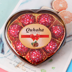 Boîte cadeau personnalisée certifiée HALAL, chocolats en forme de boule en or massif, fourrés aux noisettes, vente directe d'usine pour la Saint-Valentin - Product Image 2