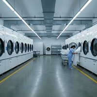 Séchoir industriel textile à vapeur électrique/gaz/GPL de 15 kg à 100 kg, machine à sécher le linge de 35 kg avec nettoyage à la vapeur, nouveau modèle