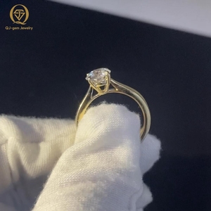 Classic Six Claws Lab Grown <b>Diamond</b> <b>Ring</b> 10k 14k 18k Gold 1ct 2ct D VVS1 Lab Created <b>Diamond</b> Women Engagement <b>Ring</b> with IGI - Product Image 2