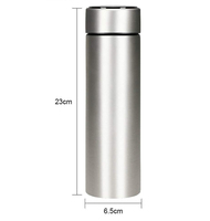 Nouveau flacon froid noir isolé tasse à vide intelligente tasse à café à Double paroi bouteilles en acier inoxydable avec couvercle à température LED