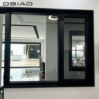 Ventana Moderna Personalizada de Aluminio con Rotura de Puente Térmico, Doble Apertura Interior, Insonorizada, Integrada con Acero Inoxidable para Dormitorio, Villa o Exterior