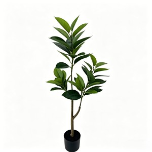 Bonsai Rubber <b>Tree</b> Indoor Landscape Decoration Simulation Plant Decoration Simulation Leaves - Product Image 1