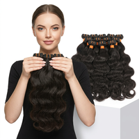 Extensions de cheveux indiens Remy en gros, tissage machine double trame, pointes pleines, double tirage Sv3 Sv345 100g/pièce