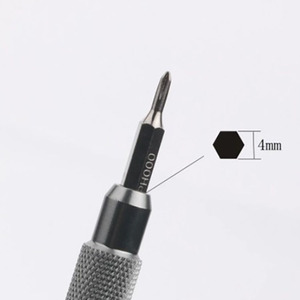 Tournevis manuel à poignée magnétique en alliage d'aluminium/acier, embout de tournevis plat H4, embout hexagonal 4 mm/6,35 mm, DIY, OEM personnalisable - Product Image 3