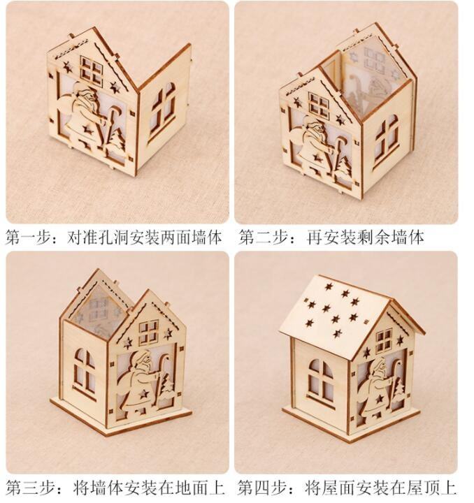 【Newish NWB21004Deco】可重复使用木质圣诞小屋装饰灯 | 家居园艺/庆典派对用品/圣诞灯批发
