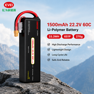 Batterie de drone rechargeable Viwipow haute performance 1500mAh 22.2V 60C pour photographie aérienne, cartographie et course FPV - Product Image 1