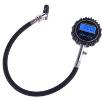 Manomètre numérique de pression des pneus avec gonfleur pour voiture, camion, vélo - Plage 0-220 Psi, cadran de 60 mm